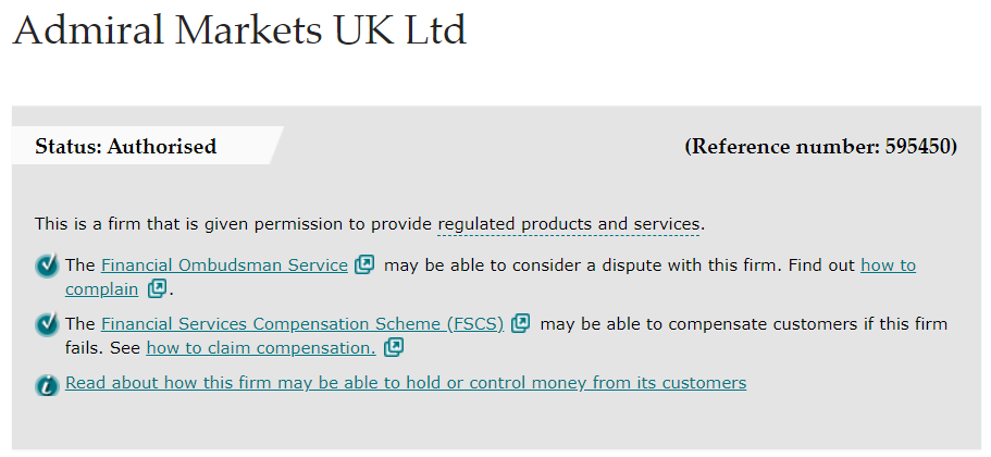 giấy phép Admiral Markets UK FCA