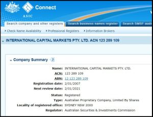 giấy phép ASIC của ICMarkets