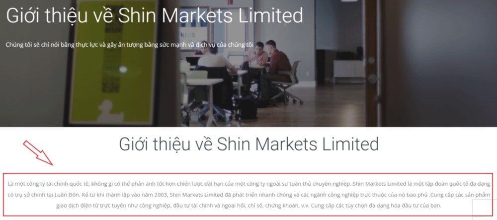 Giới thiệu về Shin Markets Limited
